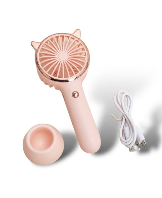 Pink Mini Kitty Ear Fan